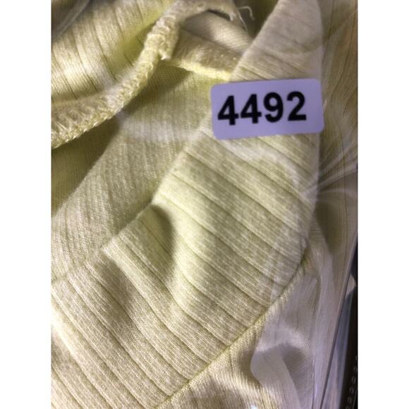 Steve Madden Dress Long Sleeve Tie Waist Ribbed Sweater Sunny Lime Yellow NWT L - Picture 7 of 7